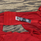 Oh La La Cheri Plus Valentine Soft Cup Lace Babydoll Nightgown Red 1X/2X
