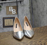 French Connection Womens Kate Flex Pumps Silver Gray 8.5M