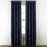 Linden Street Grommet Light-Filtering Single Curtain Panel Indigo Blue 50x84