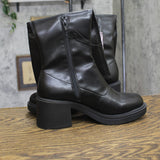 Wild Fable Womens Danika Stretch Tall Combat Boots Block Heel Platform Black 8M