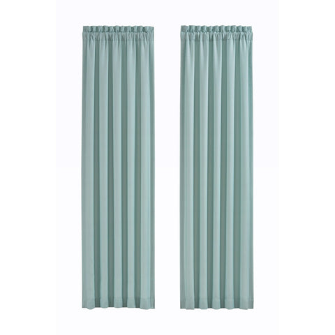 Royal Court Coastal Nautical Window Curtain Panel Pair Aqua Blue Green 84x41