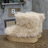 A New Day Faux Fur Platform Booties Fuzzy Brown 7M
