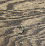 Stone Chain Link Textured Solid Band 5 Set Rings Silver Gray / Blue 7.75-8