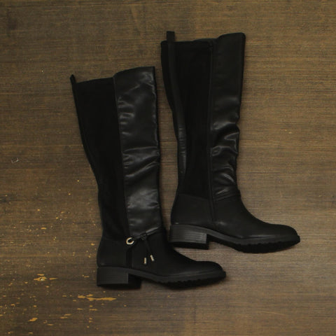 Style & Co. Womens Verrlee Faux Leather Knee-High Boots 10017862900 Black 6M