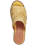 Lucky Brand Women's Yena Raffia Wedge Sandals Shoes LK-YENA Mimosa Yellow 9M