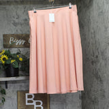 White Mark Fit & Flare Midi Skirt with Pockets PS709 Peach Orange 2X