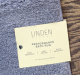 Linden Street Performance Plush Bath Rug Mat Light Indigo Blue Gray 17x24