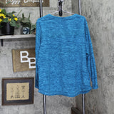 Karen Scott Womens Sport Fleece Pullover Shirt Top 100068655WN True Teal 1X