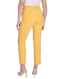 Tommy Hilfiger Solid Mid-Rise Slim-Fit Ankle Pants H55PA803 Deep Maize Yellow 2