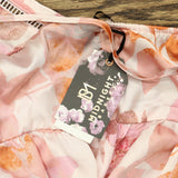 Midnight Bakery Womens 2-Pc. Marion Satin Cami Pajama Set MON140 Creme Pink M