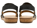 Easy Spirit Lana Double Strap Slingback Sandal SELANA2 Black / Brown 6.5M