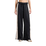 Joylab Womens Low-Rise Satin Tear Away Track Pants 94628893 Black / Tan XL