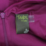 Taylor Womens Ruffle Front Sleeveless Midi Dress 165adea2232601 Berry Purple 10P