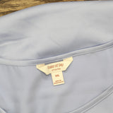 State Of Day Womens Silk Touch Woven Pajama Shirt Top Eventide Blue 2XL