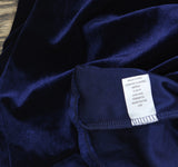 Emerald Sundae Juniors Velvet Bow Sleeveless Fit Flare Mini Dress Navy Blue L