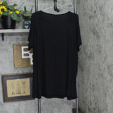 White Mark Womens Plus Size Crisscross Cutout Short Sleeve Top PS1313