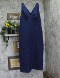 A New Day Cotton Sleeveless Adjustable Strap Open Back Maxi Dress Navy Blue XL