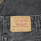 Levi's Upcycle Baggy Vintage 550 Relaxed Fit Jeans Black Wash See Measurements