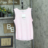 Roudelain Womens 2-Piece Knit Pajama Lounge Tank Shorts Set Spring Shadow Pink S