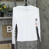 32 Degrees Heat Womens Long-Sleeve Scoop Neck Top White XS