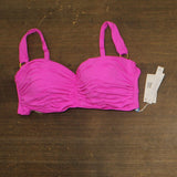 Bleu By Rod Beattie Key Item Underwire Shirred Bikini Swim Top Dahlia Pink 38D