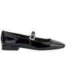 On 34th Womens Saadet Rhinestone-Buckle Mary Jane Flats Black Patent 7M