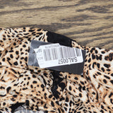 INC International Concepts Lace-Trim Short Pajama Cami Top Cheetah Brown M