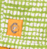 Coniglio Palm Beach Reversible Quilt Palm Orange / Wavy Gingham Green Queen