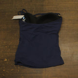 Bleu Rod Beattie Draped Bandini Swimsuit Top with Ring Detail Midnight Blue 6