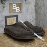 Goodfellow & Co Cruz Genuine Suede Clog Slippers 91308430 Dark Brown 11