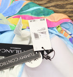 La Blanca Over The Shoulder Tankini Swimsuit Top Tropi-flage Multicolor 12