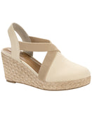 Style & Co. Siennaa Closed Toe Wedge Espadrilles Sandals Papyrus Brown 6.5M