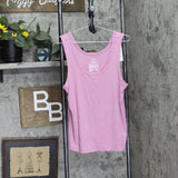 State Of Day Womens Ribbed Sleep Tank Top 100180162MS Mauve Orchid Purple XL