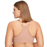 Glamorise Plus Size Front-Closure Smoothing Wonderwire Bra Cappuccino Brown 34C