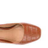 Journee Collection Monalee Tru Comfort Foam Square Toe Mid Heel Pumps Brown 7M