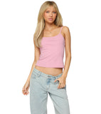 Edikted Womens Knit Deanna Tank Top S16583 Pink XL
