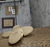 DV Dolce Vita Womens Geeya Flat Slide Sandal GEEYA Natural Brown 8M