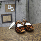 A New Day Print Velvet Flats with Adjustable Strap Leopard Brown Multi 6.5M