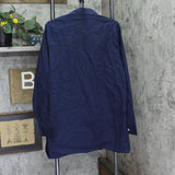 Lauren Ralph Lauren Embroidered Shirt Swim Cover Up Button Up Dark Navy Blue XL