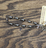 Crystal Chain Link Scallop Bracelets Set, 3-Pack 7" + 2"