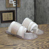 Inc International Concepts Women's Gianolo Jelly Sandals Clear Crystal White 5M