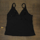 Time And Tru Womens Ruched Tankini Swim Top w/ Removable Pads TT103510T Black XL