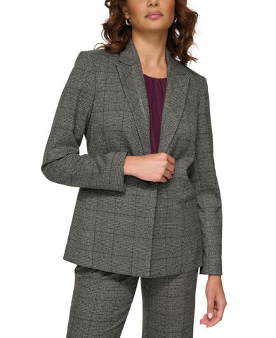 Calvin Klein Womens Petite Menswear One-Button Blazer Jacket T37JX21B