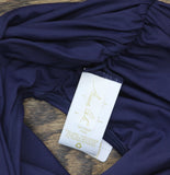 Anne Cole High-Waist Shirred Swim Bottoms MYPB36001 Navy Blue 22W