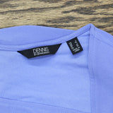 Dennis Basso Womens Caviar Crepe Square-Neck Top A346654 Spring Iris Blue L
