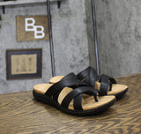 Easy Spirit Womens Westly Strappy Toe Loop Slide Sandals SEWESTLY3 Black 9M