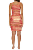 Becca Womens Standard Solar Energy Dress Cover Up Mesh Stretch Multi Pink S