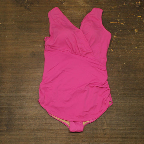 Kim Gravel X Swimsuits For All Sarong One Piece Swimsuit Malibu Pink 10