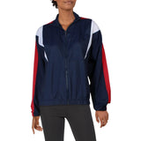 Reebok Womens Pocket Nylon Track Jacket IU0779 Vector Navy Blue S