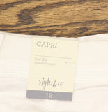 Style & Co. Womens Cargo Capri Pants 100129367MS Bright White 12